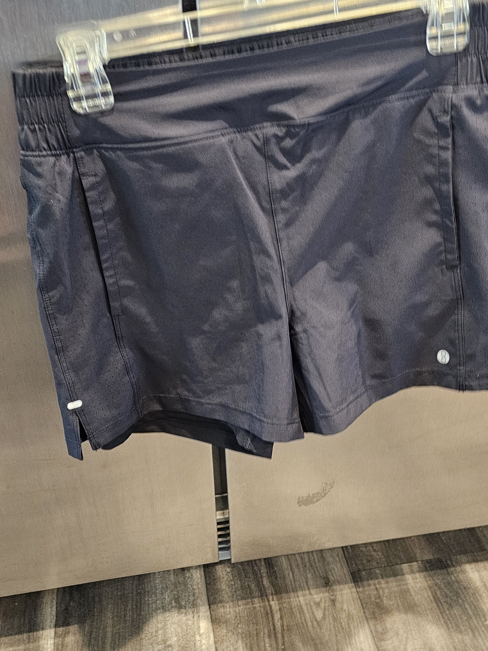 Womens Black Athletic Shorts with Side Pockets